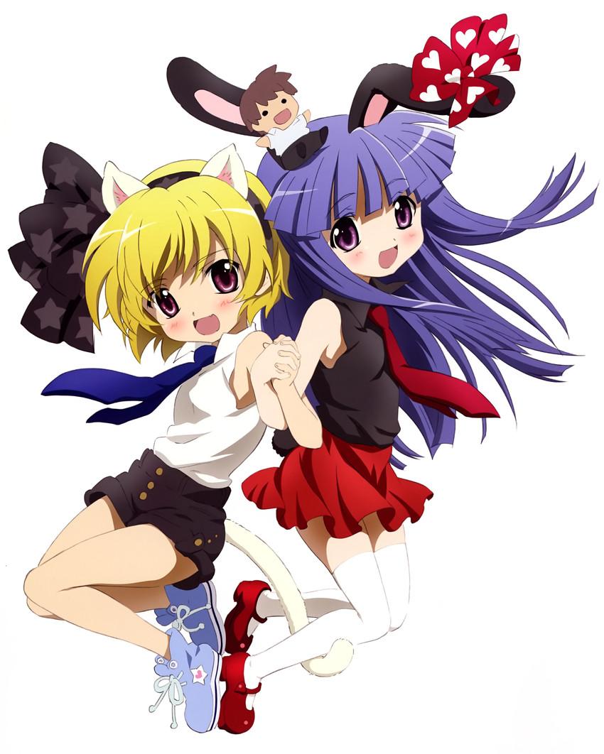 furude rika, houjou satoko, and maebara keiichi (higurashi no naku koro ni) drawn by sakai_kyuuta