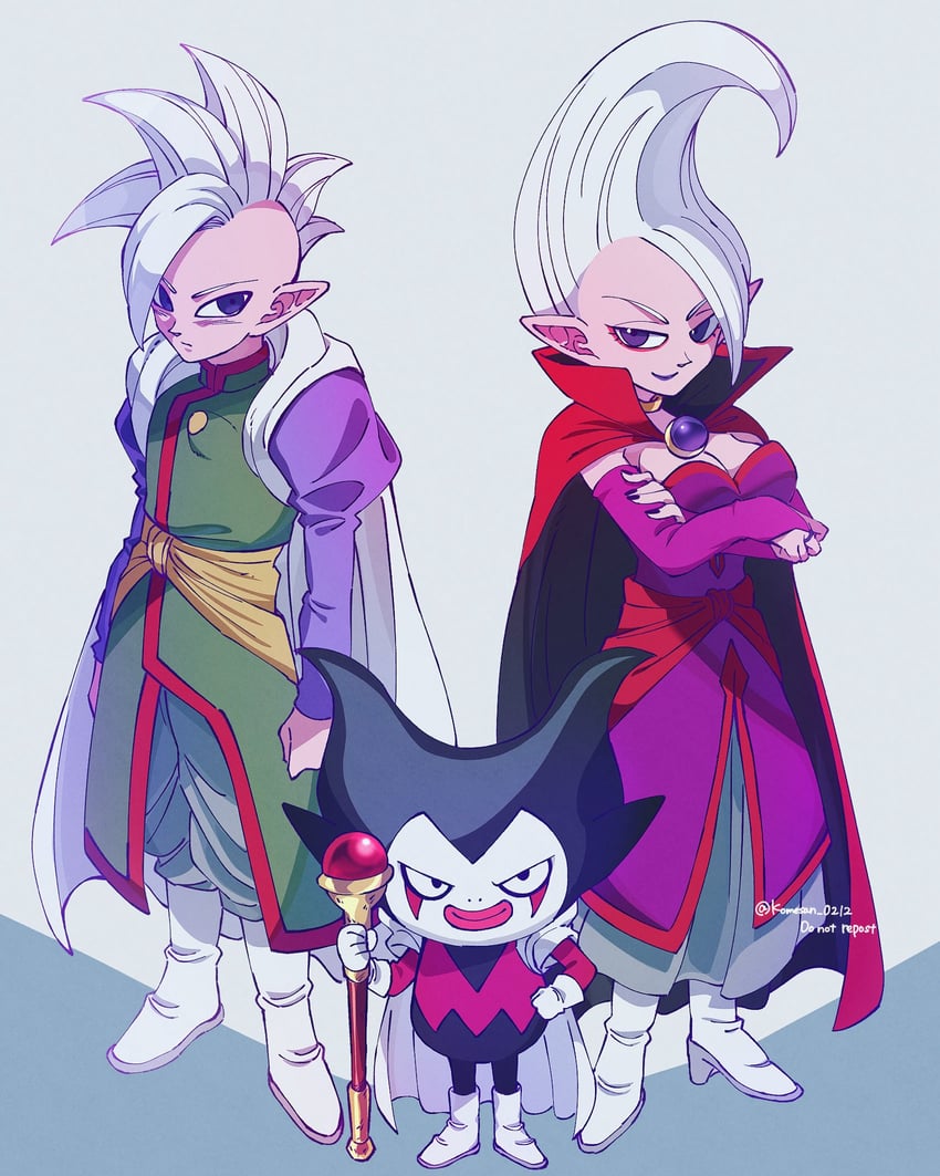 dr. arinsu, gomah, and degesu (dragon ball and 1 more) drawn by komesan_0212