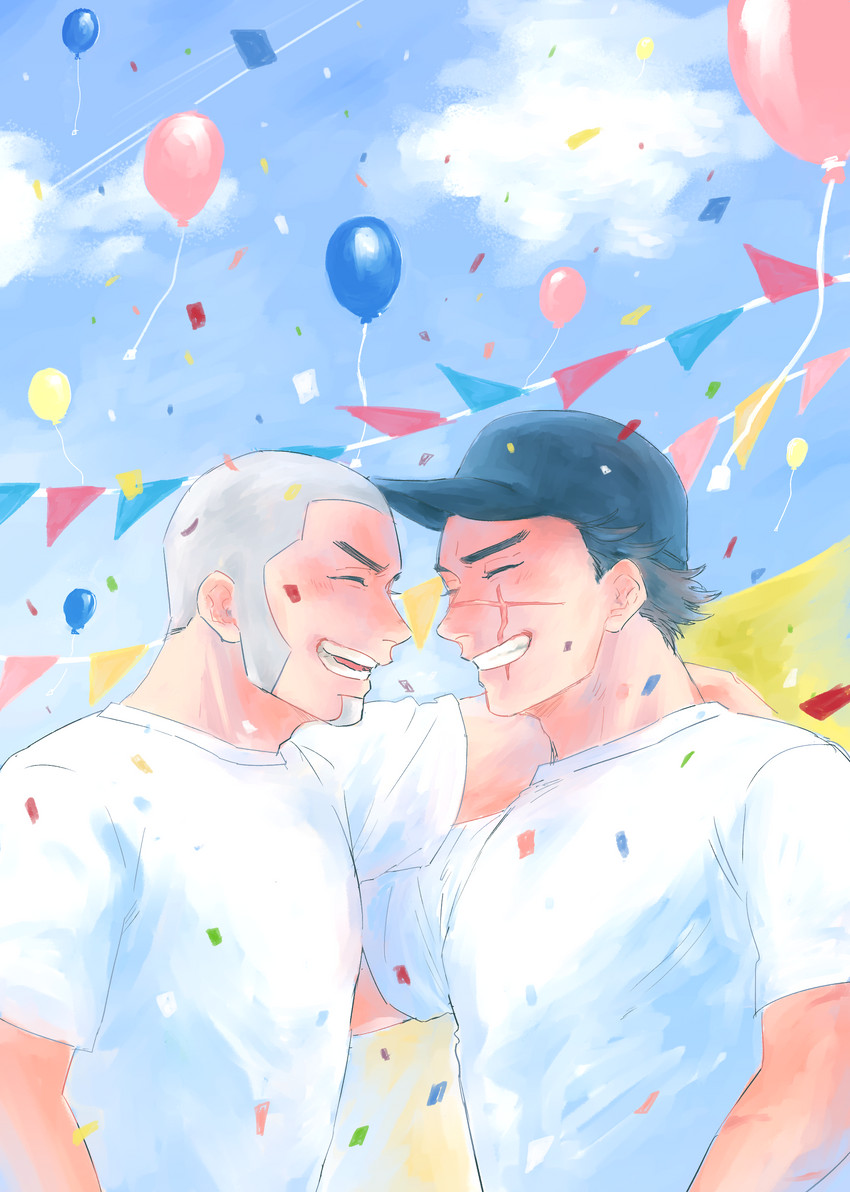 sugimoto saichi and shiraishi yoshitake (golden kamuy) drawn by hituji_yerm