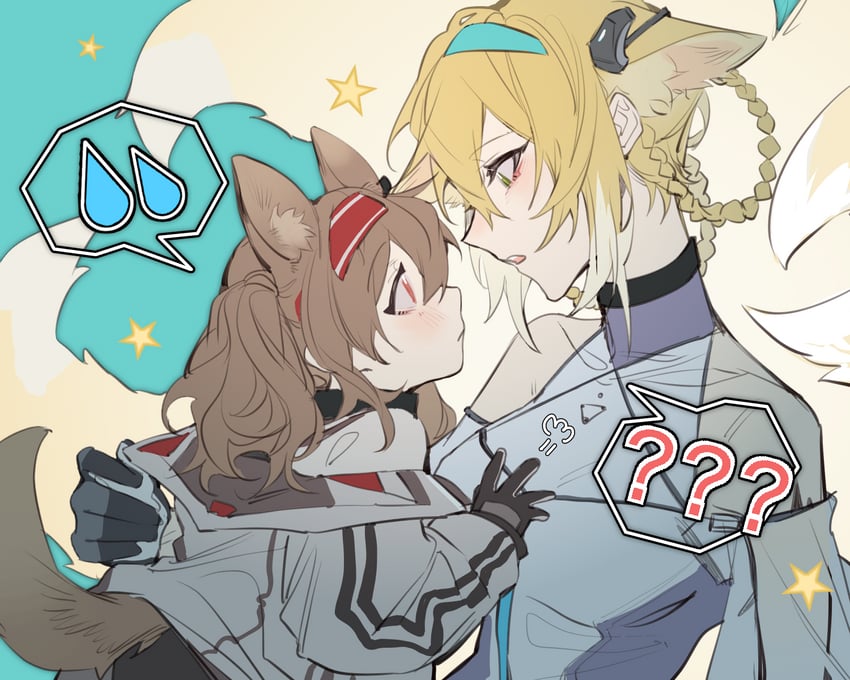 suzuran and angelina (arknights) drawn by wanwan_huo_de_hao_beishang