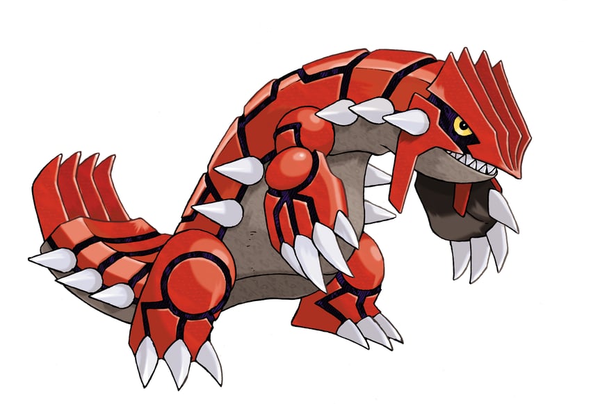 groudon (pokemon and 1 more) drawn by sugimori_ken