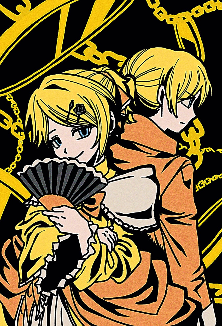 kagamine rin, kagamine len, riliane lucifen d'autriche, and allen avadonia (vocaloid and 3 more) drawn by t0ngue2