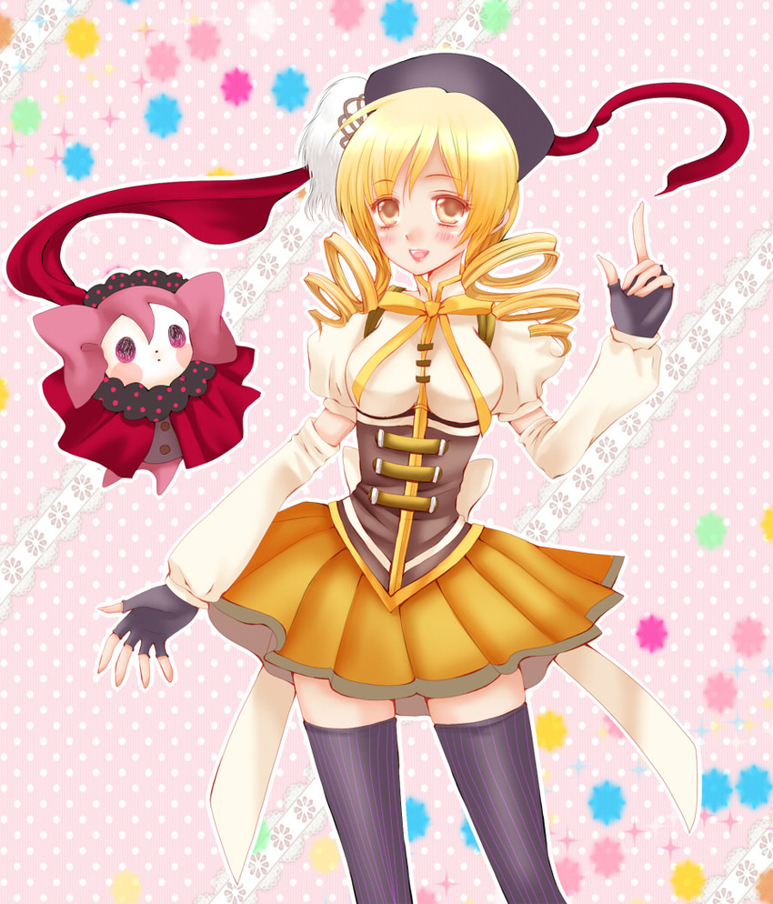 tomoe mami and charlotte (mahou shoujo madoka magica) drawn by sola1124
