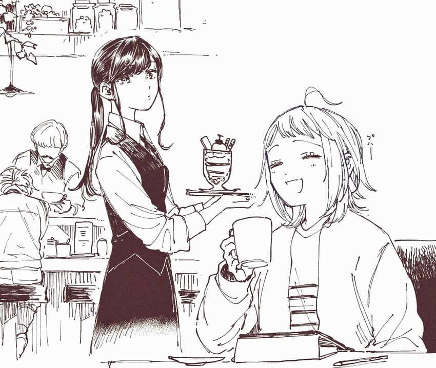 fujimura kaede and ueno (2dk g pen mezamashidokei and 1 more) drawn by oosawa_yayoi