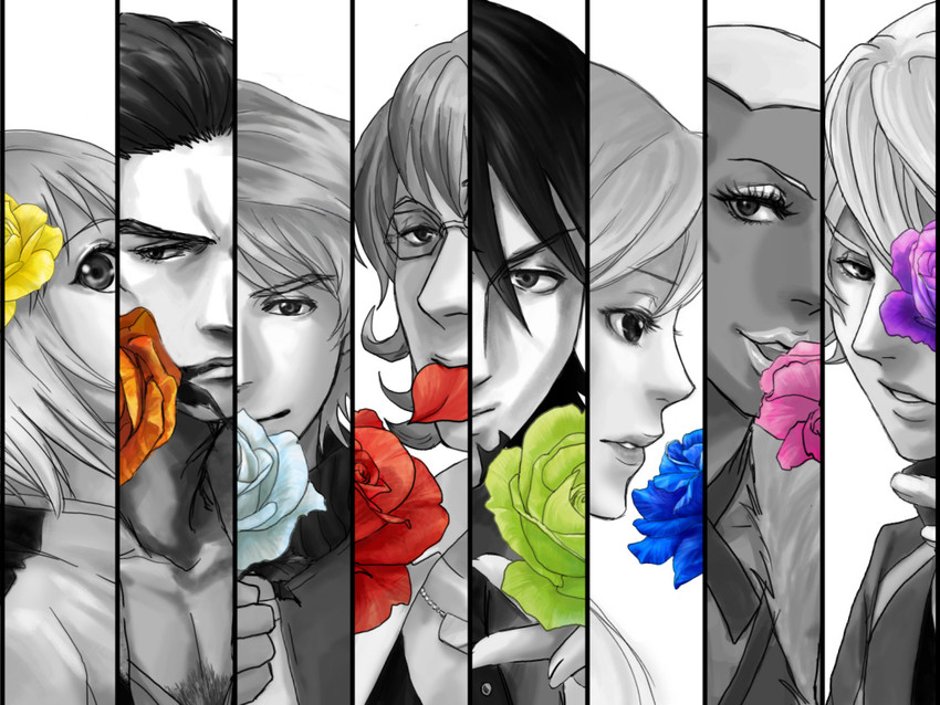barnaby brooks jr., kaburagi t. kotetsu, ivan karelin, huang pao-lin, karina lyle, and 3 more (tiger & bunny) drawn by porepore
