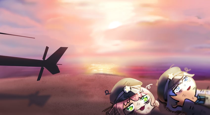 hoshimachi suisei and sakura miko (hololive and 1 more) drawn by marumaru_marua