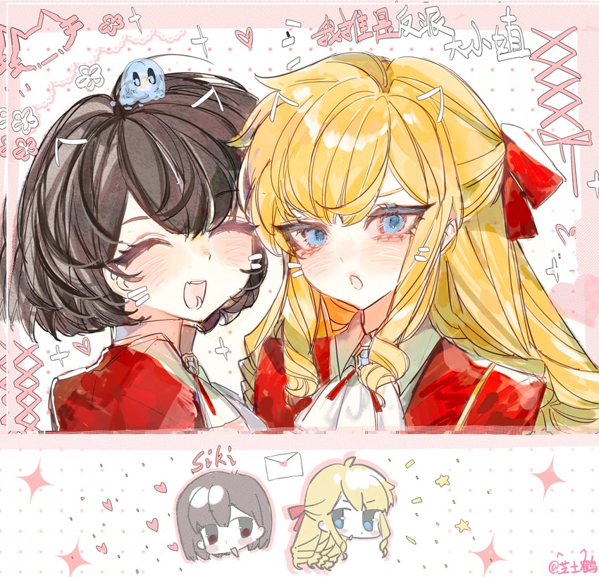claire francois and rae taylor (watashi no oshi wa akuyaku reijou) drawn by nidejiji434
