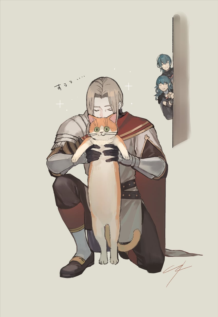 female byleth, male byleth, and jeritza von hrym (fire emblem and 1 more) drawn by nishiki_areku