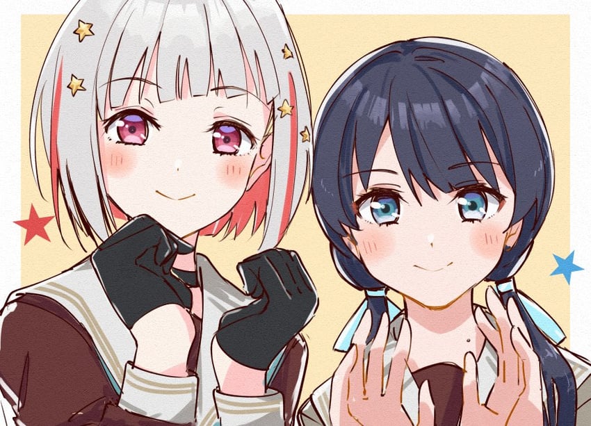 murano sayaka and yugiri tsuzuri (love live! and 1 more) drawn by skt_(ryxxxxx)