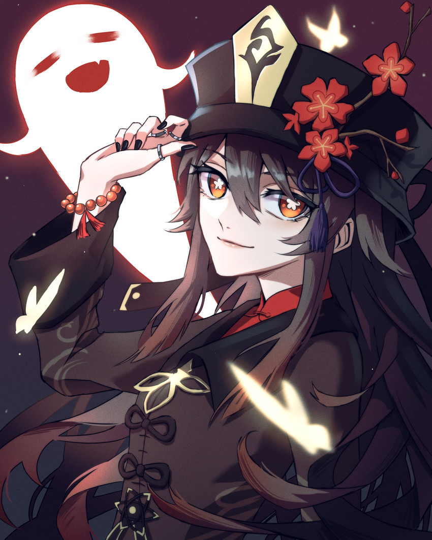 hu tao and boo tao (genshin impact) drawn by kyonamu
