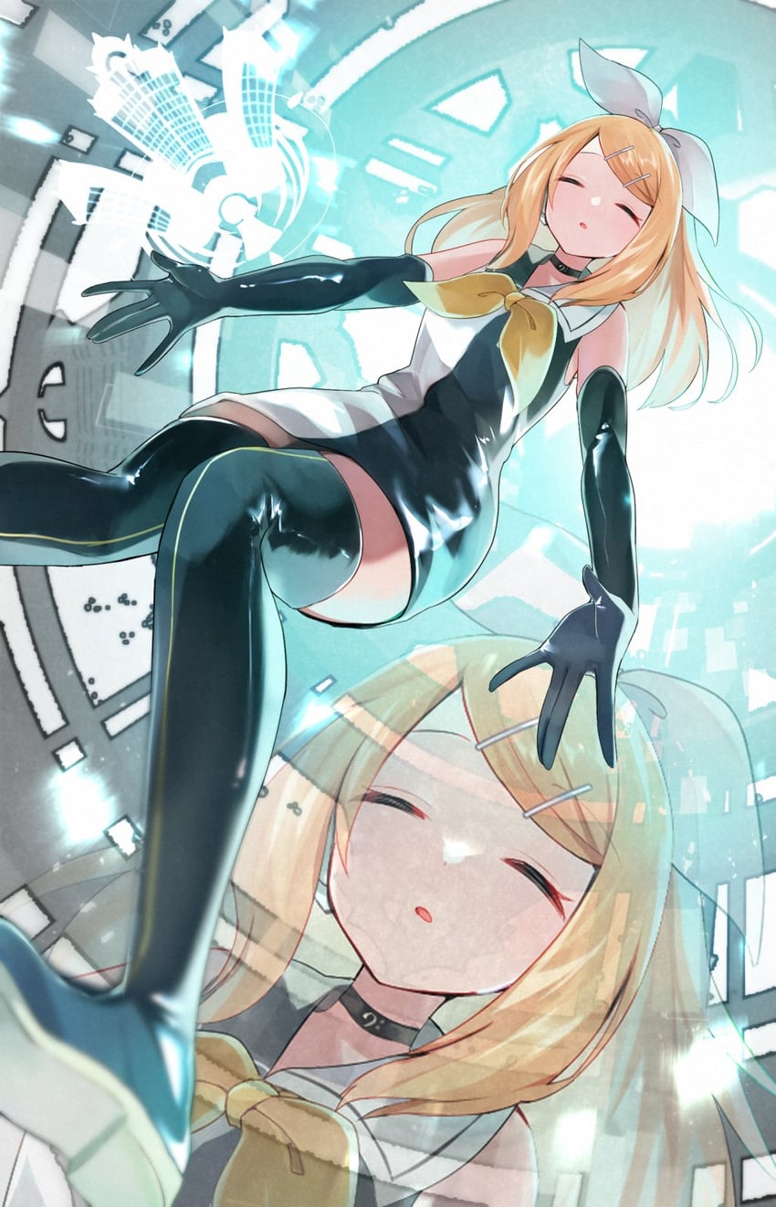 kagamine rin (vocaloid and 1 more) drawn by mani_(manidrawings)