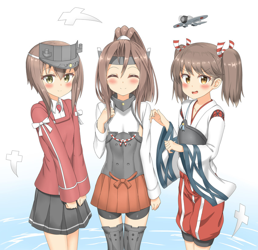 ryuujou, zuihou, and taihou (kantai collection) drawn by nedia_(nedia_region)