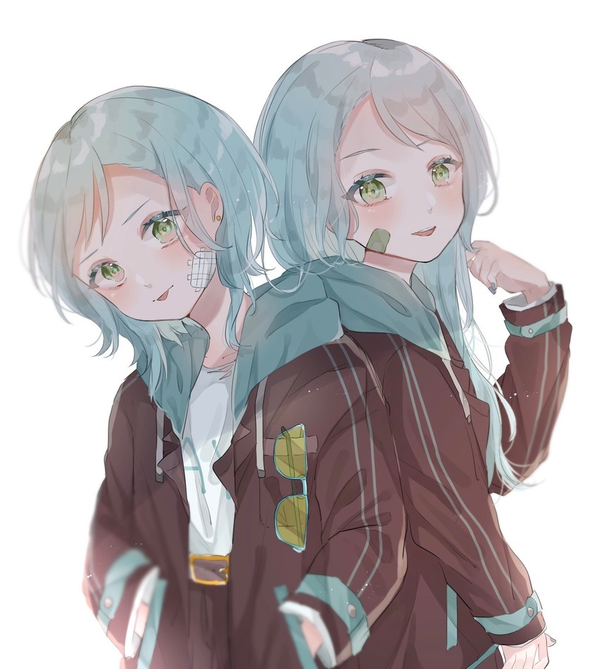 hikawa sayo and hikawa hina (bang dream!) drawn by shain