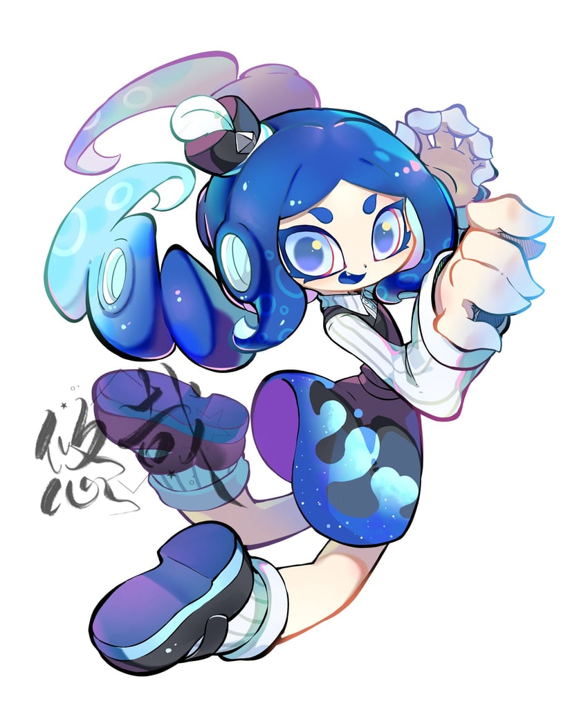 octoling player character and octoling girl (splatoon) drawn by youzaiyouzai112