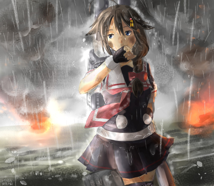 shigure and shigure kai ni (kantai collection) drawn by taisa_(kari)