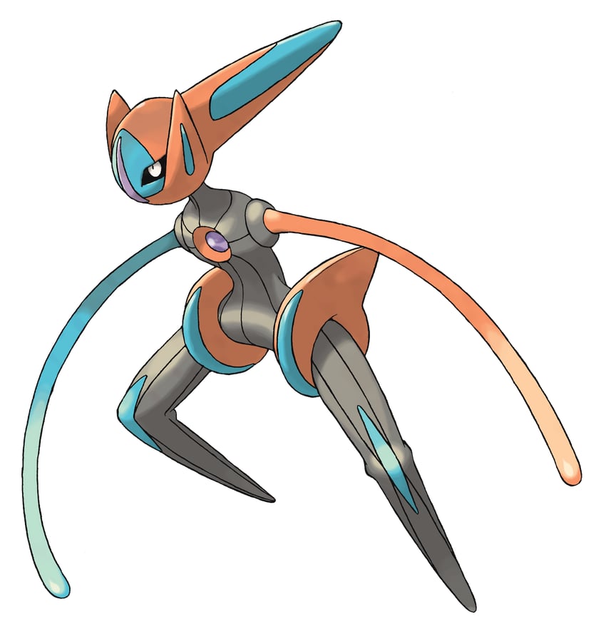 deoxys (pokemon and 2 more) drawn by sugimori_ken