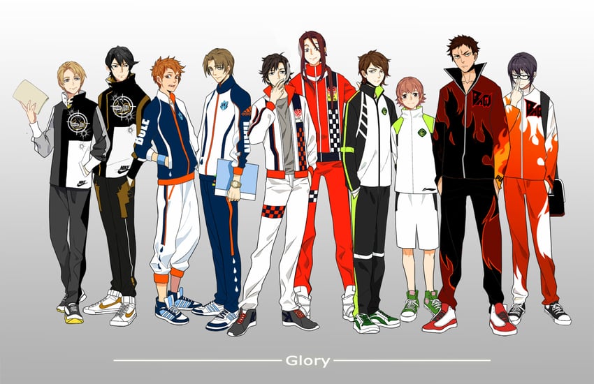 ye xiu, huang shaotian, wang jiexi, han wenqing, zhou zekai, and 3 more (quanzhi gaoshou) drawn by jokerplaner