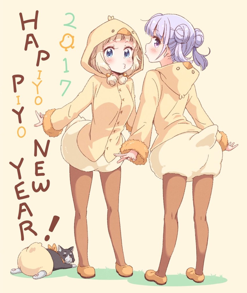 suzukaze aoba, sakura nene, and mozuku (new game!) drawn by tokunou_shoutarou