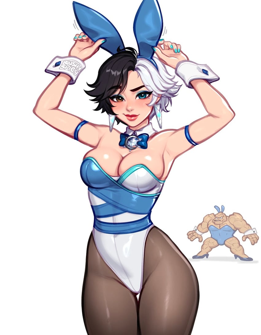 luna snow and ben grimm (marvel and 2 more) drawn by blushyspicy