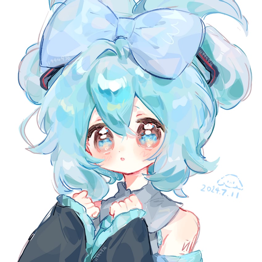 hatsune miku, cinnamoroll, and cinnamiku (vocaloid and 2 more) drawn by jiu6744595