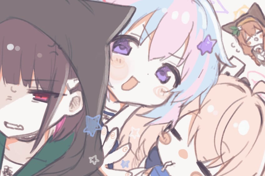 mari, kazusa, natsu, and reisa (blue archive) drawn by atuudon