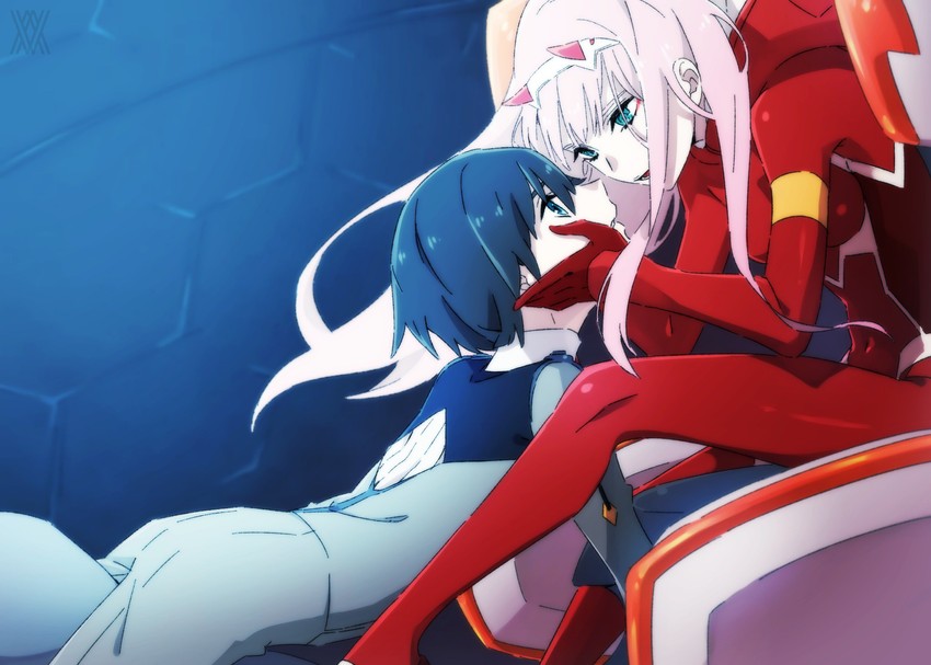 zero two and hiro (darling in the franxx) drawn by leje39