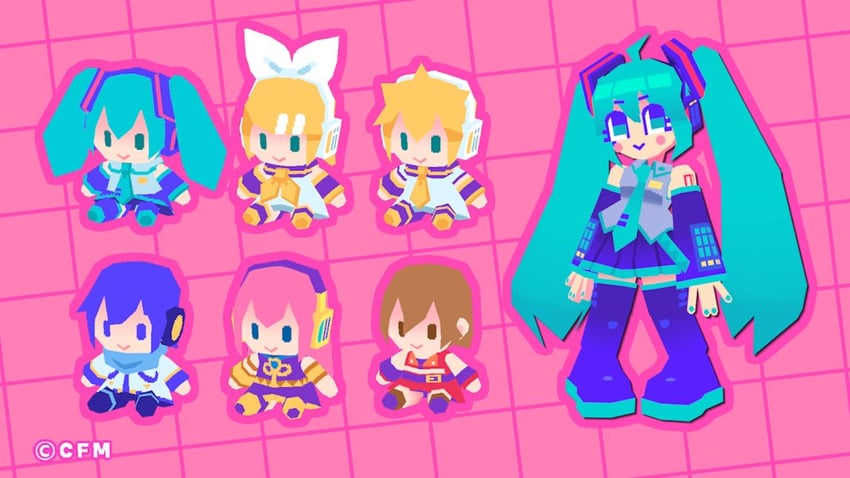 hatsune miku, kagamine rin, kagamine len, megurine luka, kaito, and 1 more (vocaloid and 1 more) drawn by violet_(violxiv)