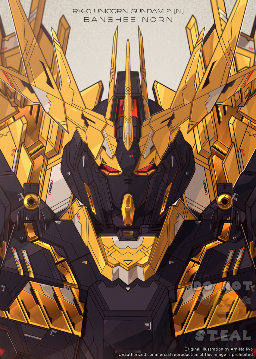 unicorn gundam banshee (gundam and 1 more) drawn by azzalea