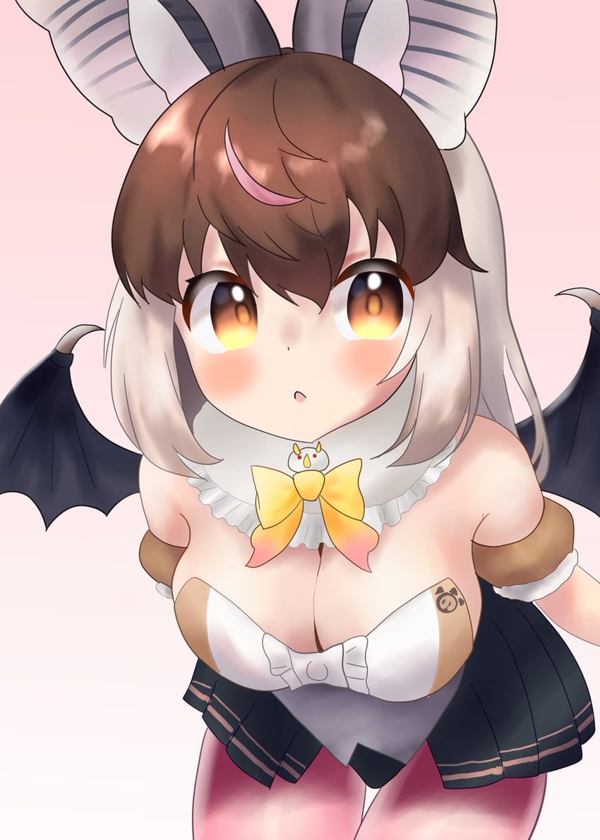 brown long-eared bat (kemono friends and 1 more) drawn by hebi_neco