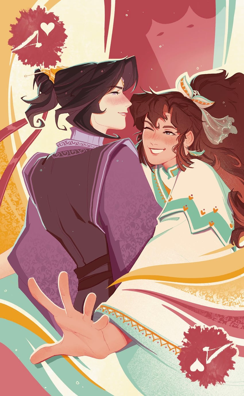 shi qingxuan and shi wudu (tianguan cifu) drawn by amonimy