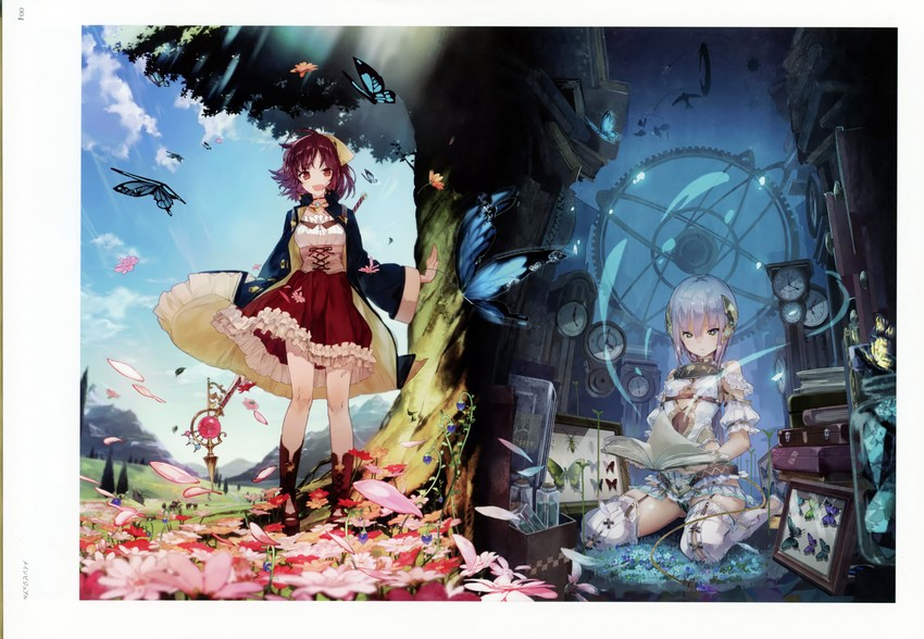 sophie neuenmuller and plachta (atelier and 1 more) drawn by noco_(adamas) and yuugen