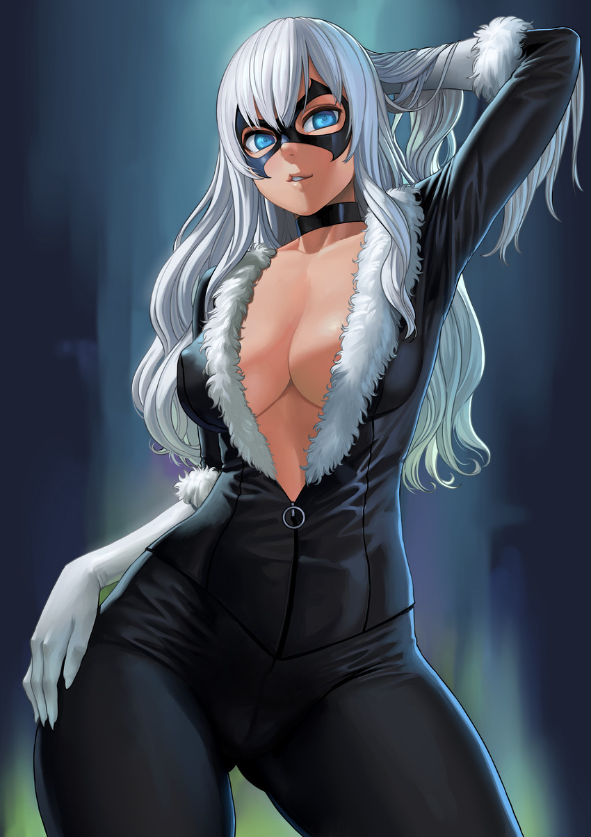 black cat and felicia hardy (marvel and 1 more) drawn by lasterk