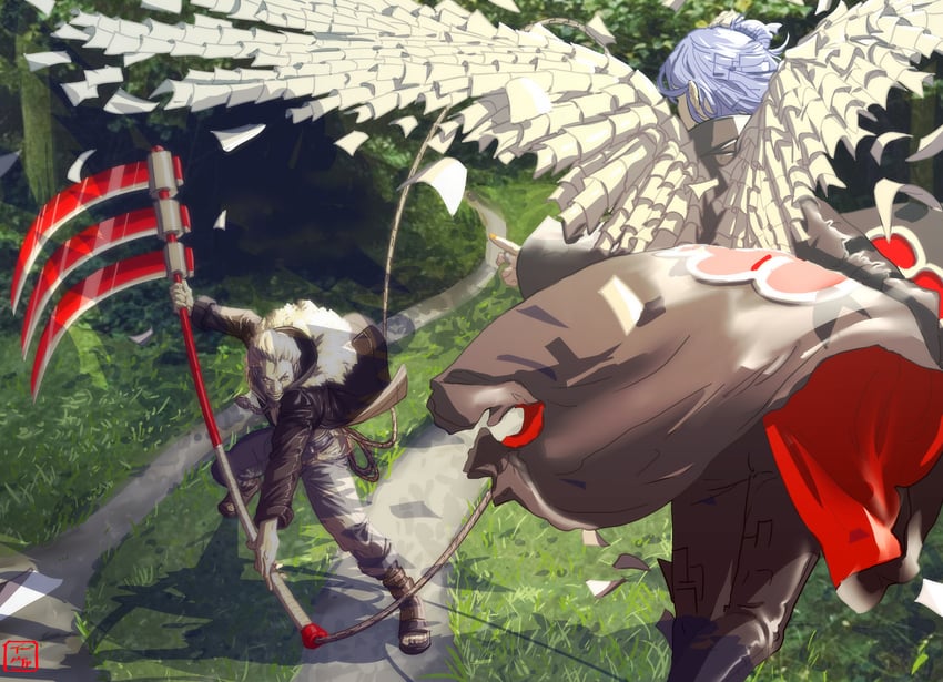 konan and hidan (naruto and 1 more) drawn by evartandadam