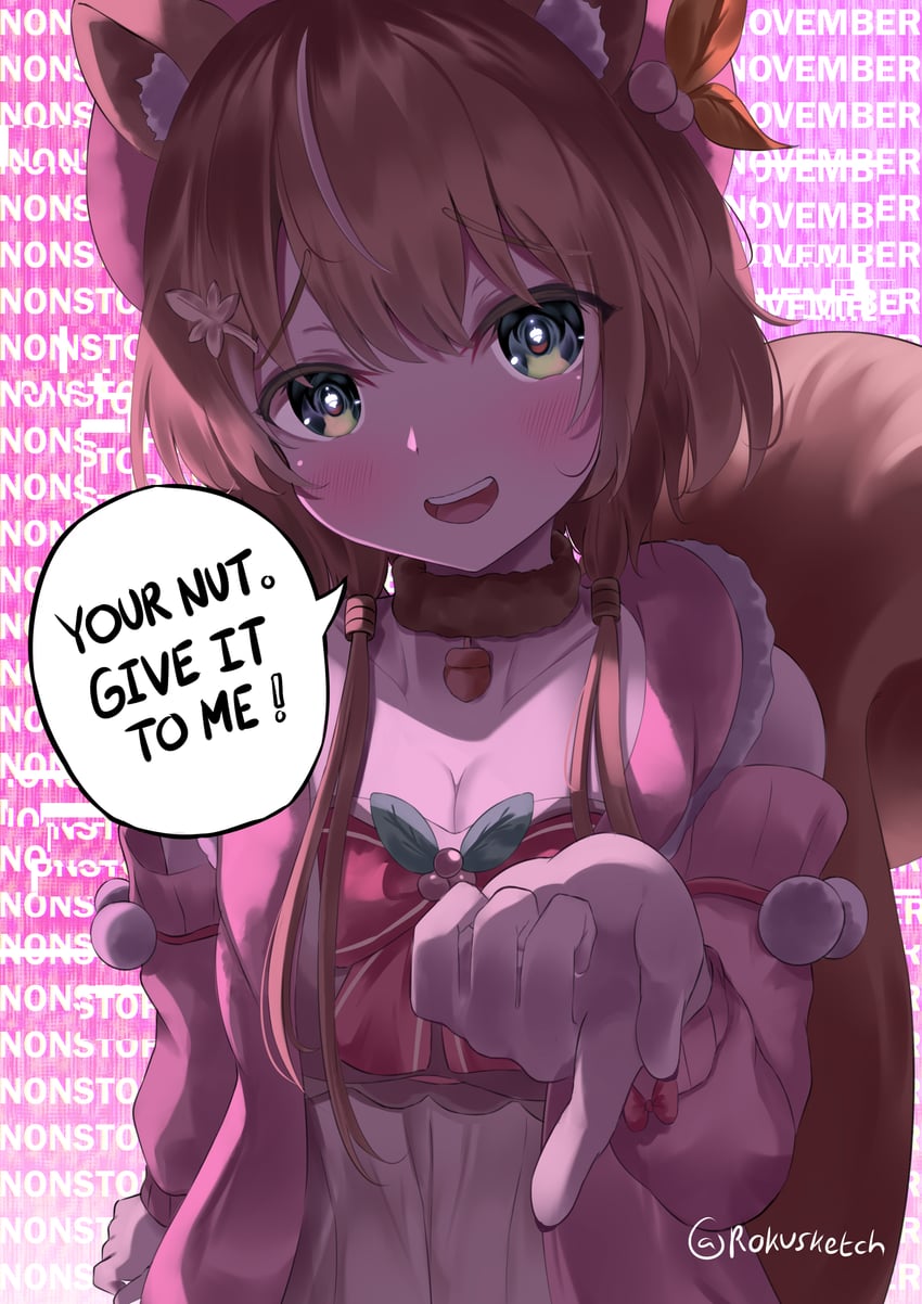 ayunda risu (hololive and 1 more) drawn by rokusketch