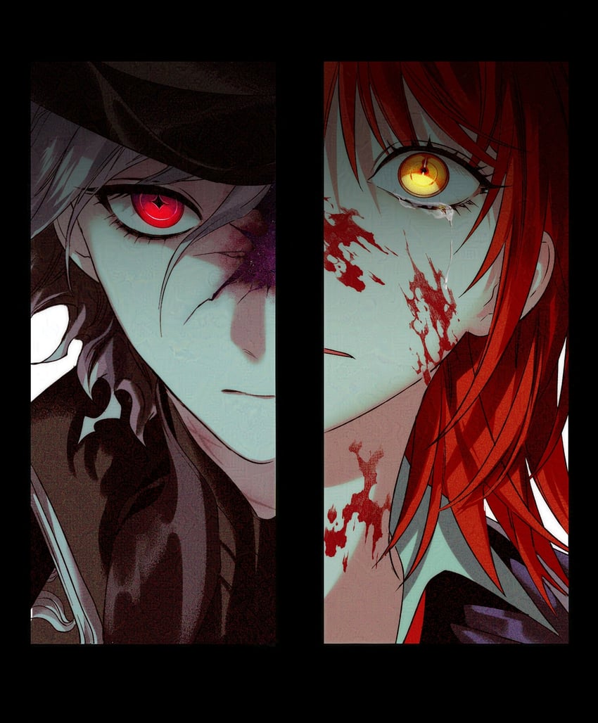 fujimaru ritsuka, edmond dantes, and the count of monte cristo (fate and 1 more) drawn by easel_(dam0628)