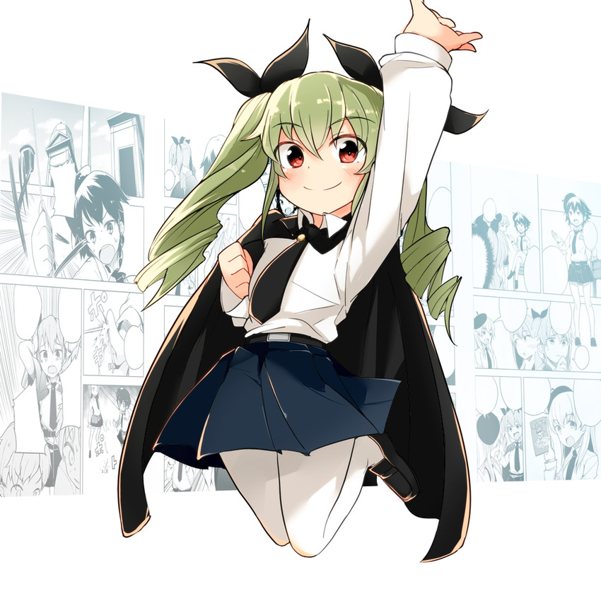 anchovy, pepperoni, and carpaccio (girls und panzer) drawn by barashiya