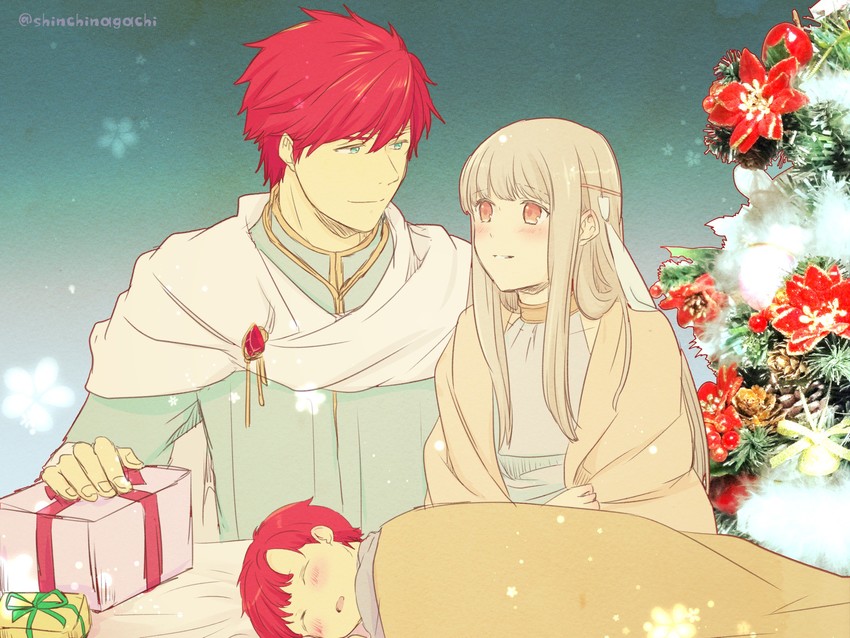 roy, ninian, and eliwood (fire emblem and 3 more) drawn by nishimura_(shinchinagachi)
