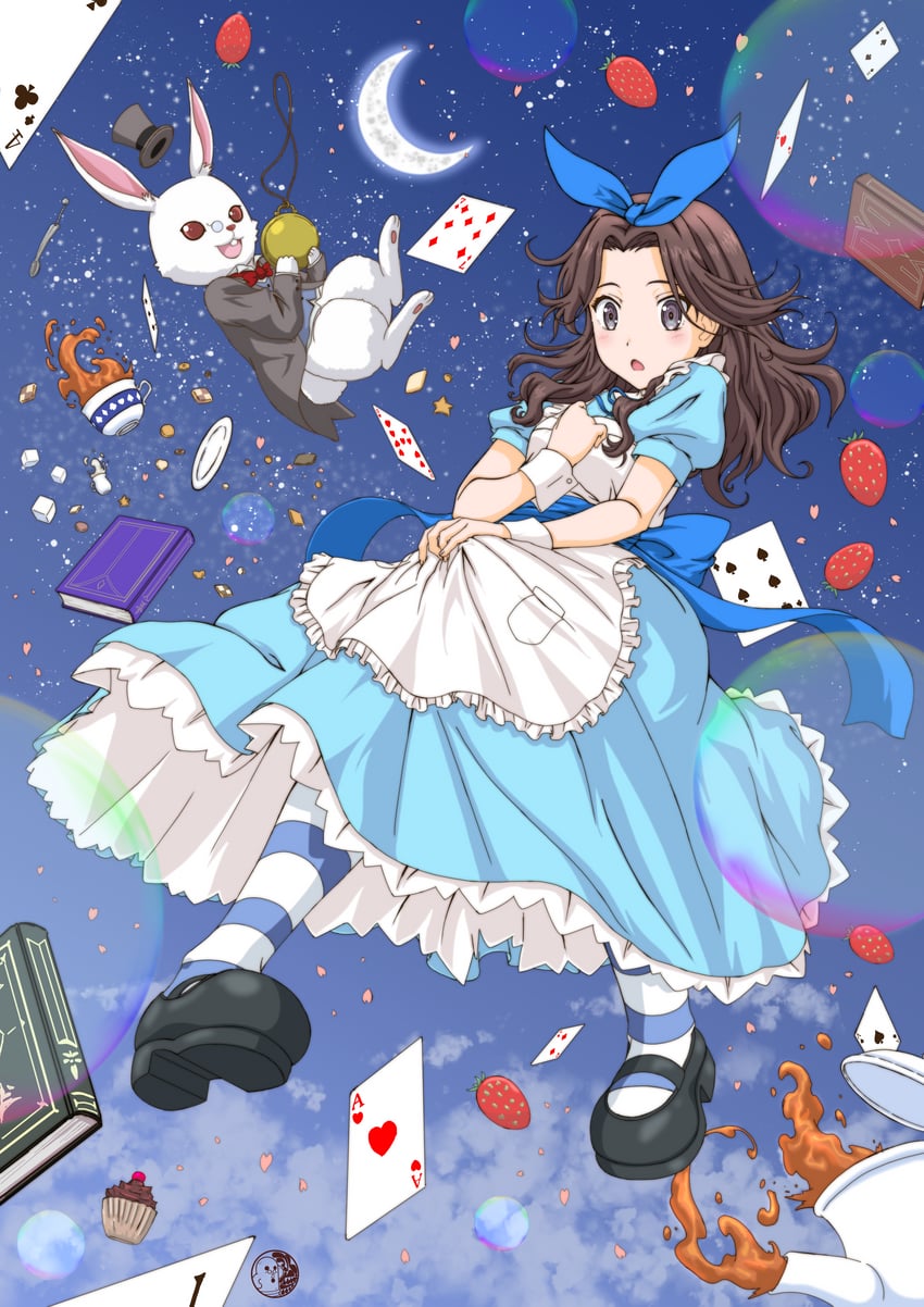 alice, white rabbit, and orihara sumika (22/7) drawn by minaduki4989
