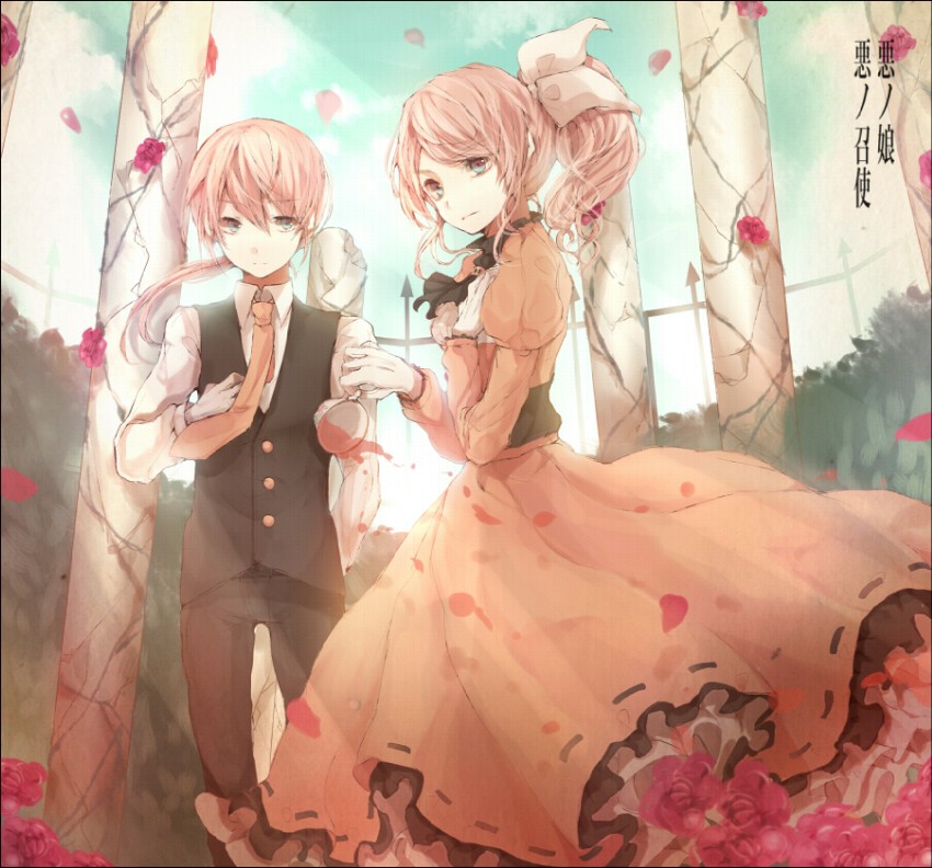 kagamine rin, kagamine len, riliane lucifen d'autriche, and allen avadonia (vocaloid and 3 more) drawn by tetsuo_(tashirosu)