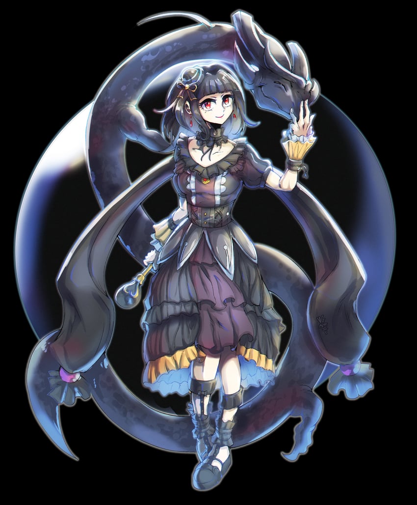 underworld goddess of the closed world and moon of the closed heaven (yu-gi-oh!) drawn by vincent_graphic_art