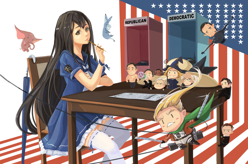 fairy, donald trump, iowa, bernie sanders, hillary clinton, and 7 more (original and 3 more) drawn by sima_naoteng