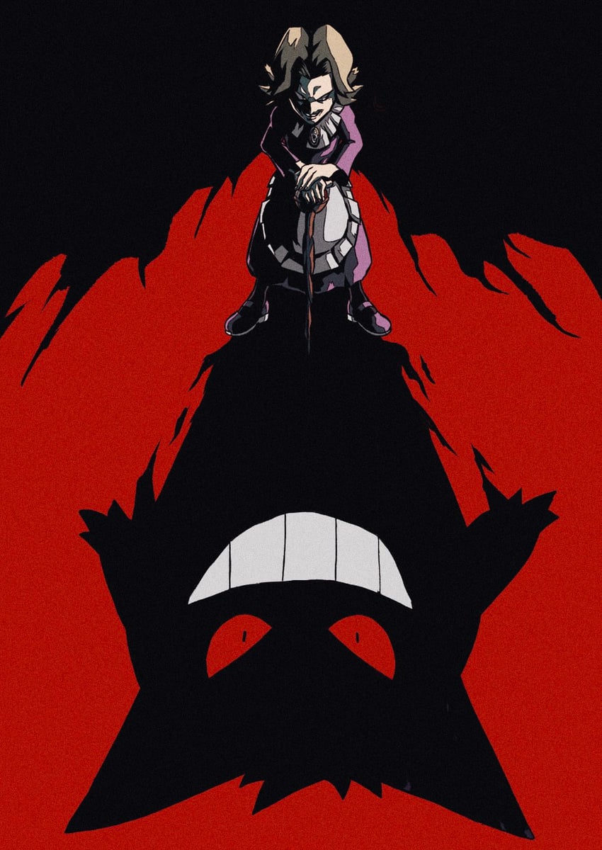 gengar and agatha (pokemon and 1 more) drawn by debudebumetabo