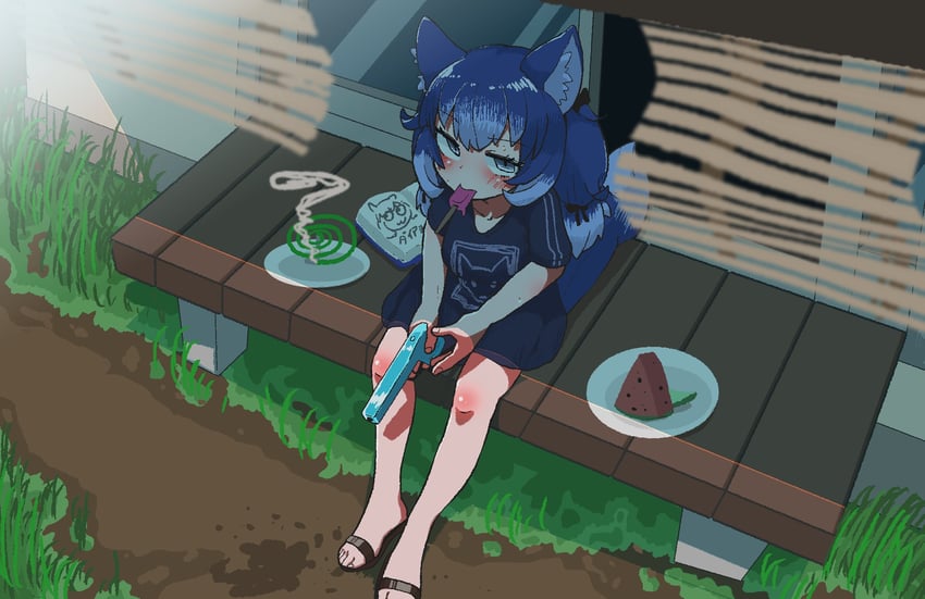 dire wolf (kemono friends and 1 more) drawn by onaji_(sokudo_seigen)
