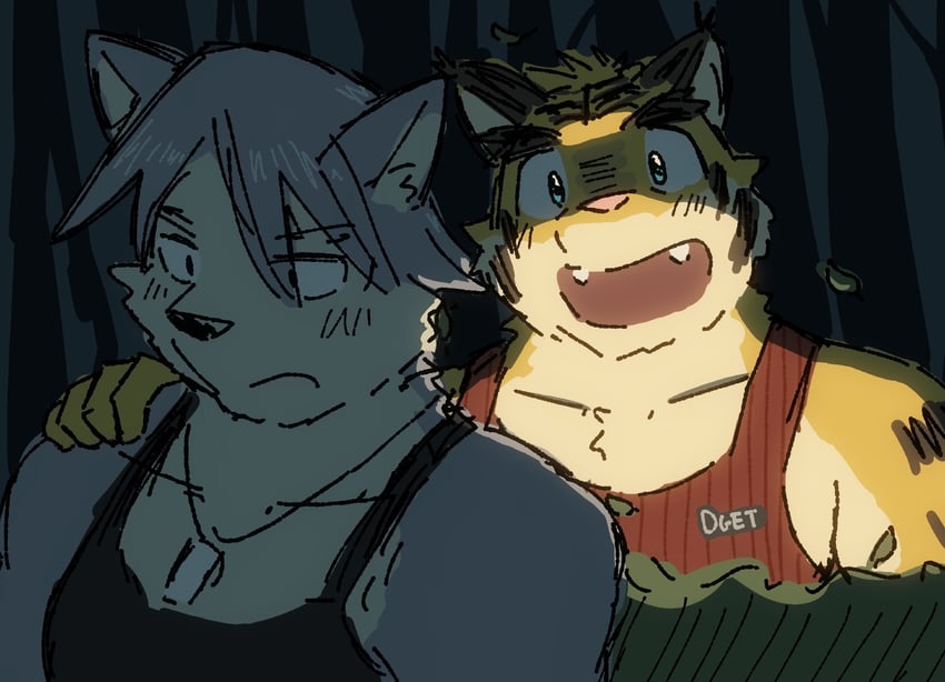 kouya aotsuki and torahiko oshima (morenatsu) drawn by hayahaya50