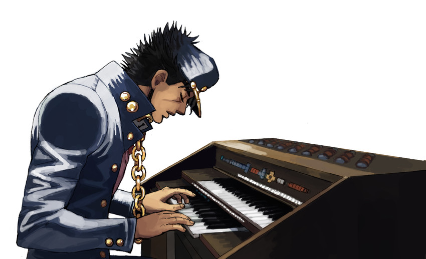 kujo jotaro (jojo no kimyou na bouken and 1 more) drawn by emlan