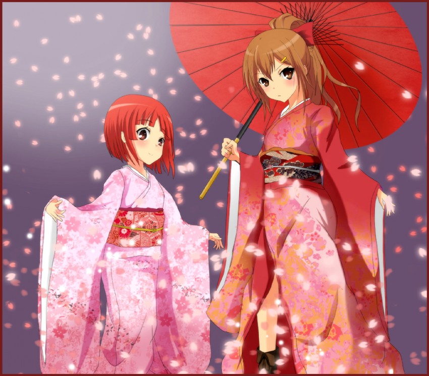 ookami ryouko and akai ringo (ookami-san) drawn by ok-ray