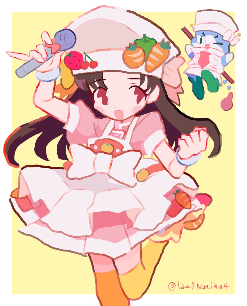 hiiragi mine and misanga (cooking idol ai! mai! main!) drawn by noniha