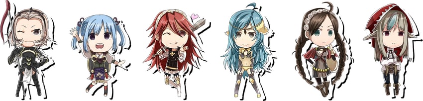 nina, ophelia, velouria, soleil, midori, and 1 more (fire emblem and 1 more) drawn by hosizorahikari
