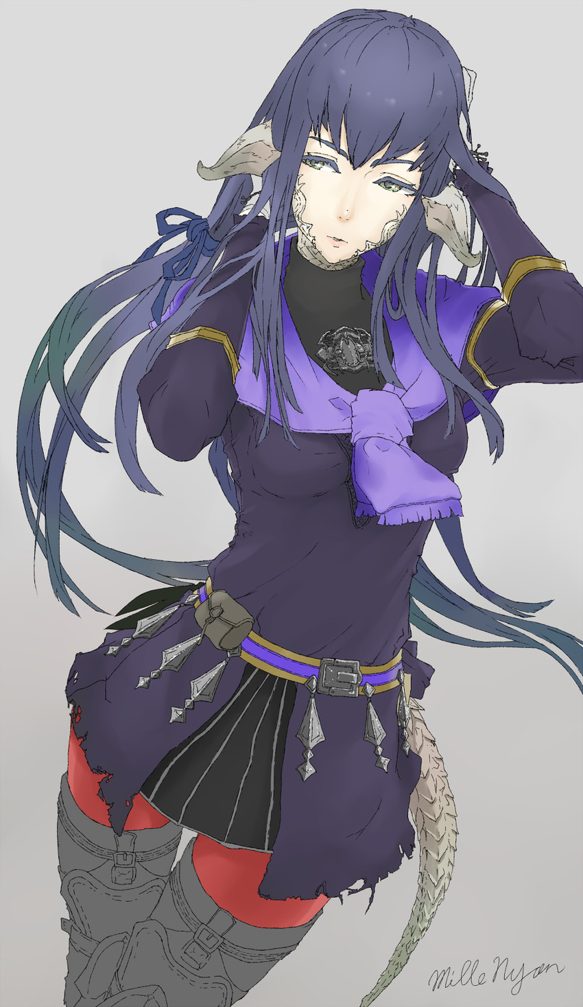yugiri mistwalker (final fantasy and 1 more) drawn by mille_nyan