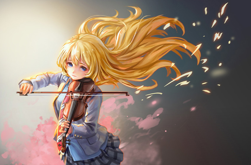 miyazono kawori (shigatsu wa kimi no uso) drawn by rakuhei